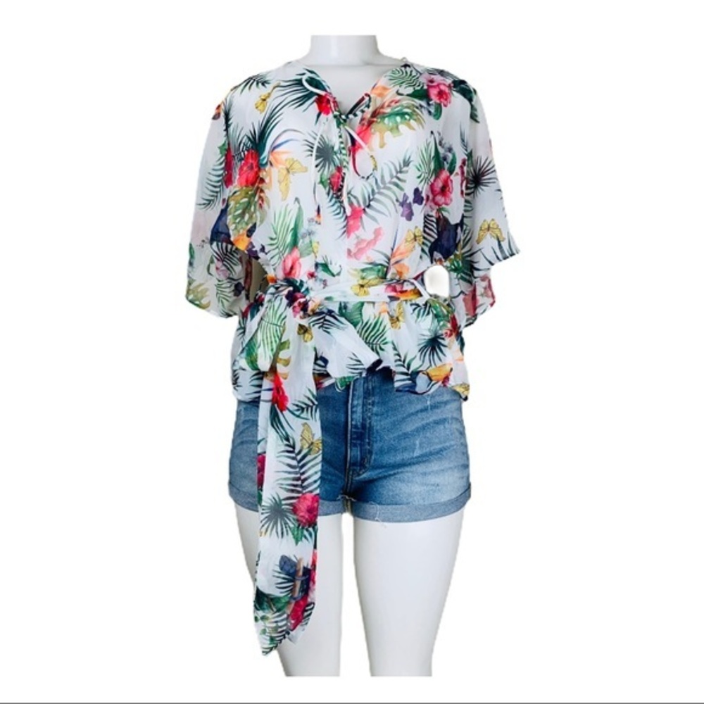 MULTICOLORED‎ FLORAL PRINT BLOUSE